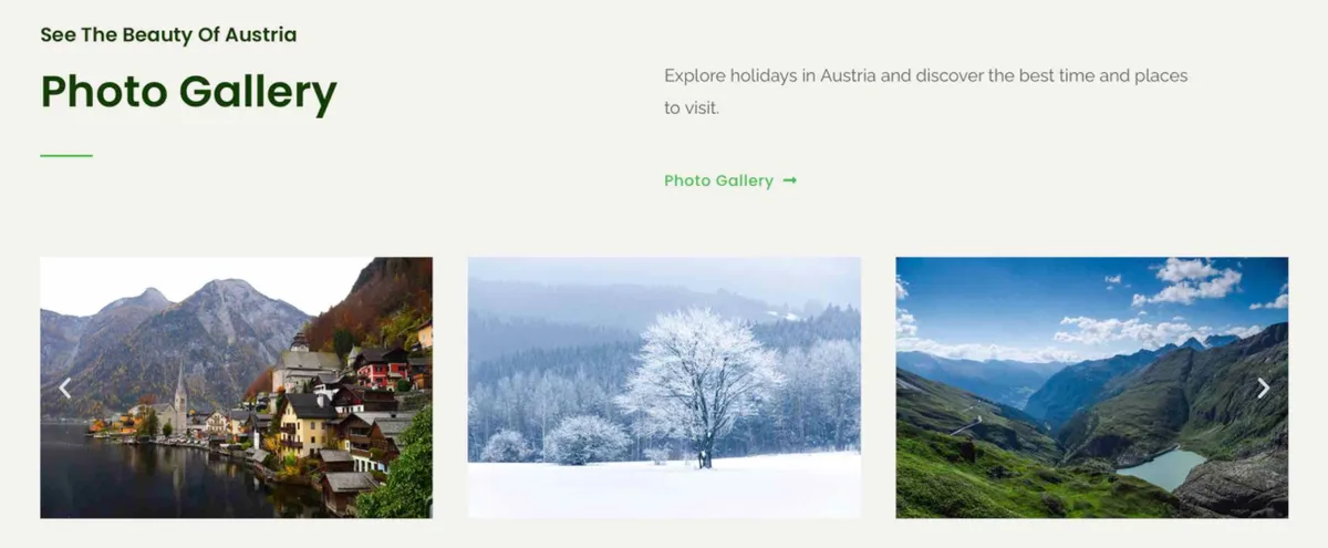 Photo gallery of Austrian landscapes