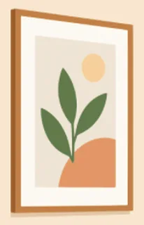 Framed botanical wall art asset