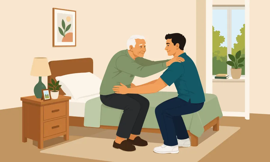 Caregiving guide illustrations
