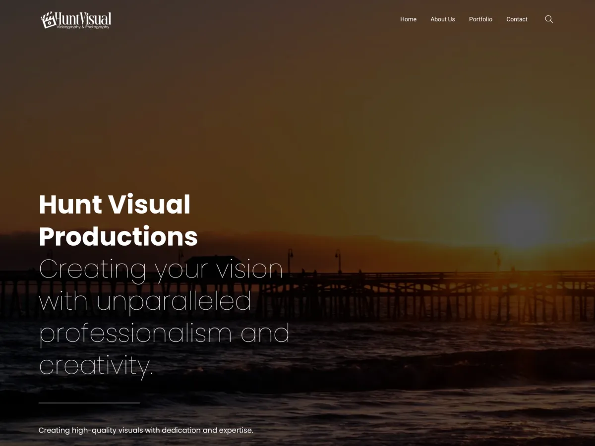 Hunt Visual Productions logo and website
