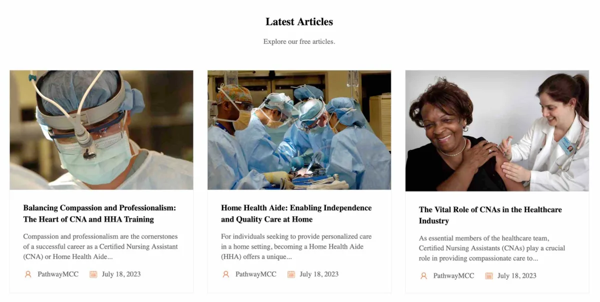 Latest articles about CNA and home health aide careers