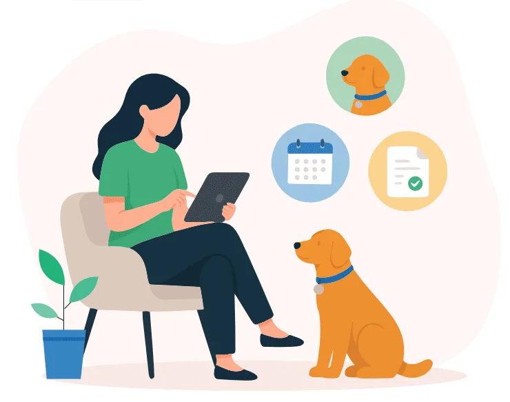 Illustration: Customer portal and pet profile