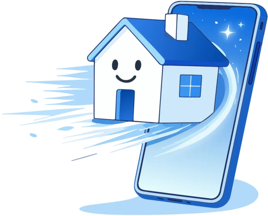 Illustration: Homes appear in a tap