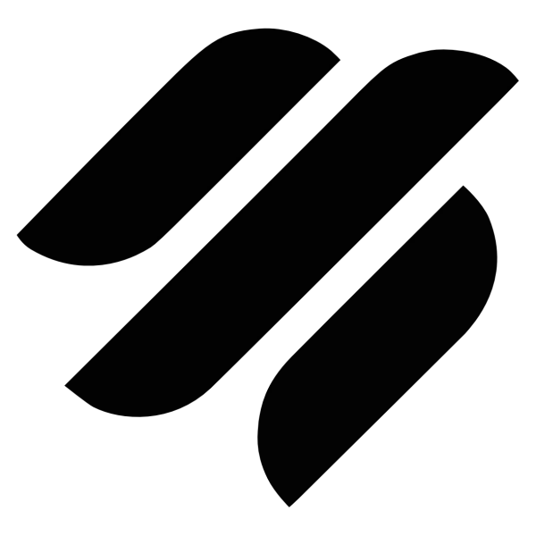 The Genuine agency mark: three slanted rounded strokes